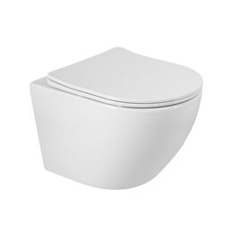 Унитаз подвесной BelBagno Sfera-R BB046CHR/SC безободковый, с сиденьем микролифт, белый