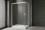 Душевой уголок Royal Bath 100х115 RB11510HPD-T стекло прозрачное, профиль белый, без поддона