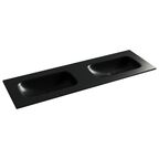 Раковина накладная мебельная Ceramica Nova Grace 1410x457x137 мм, с двумя чашами без отв под смеситель, черный матовый