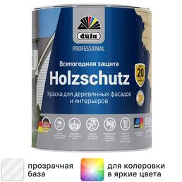 Краска фасадная Dufa Pro Holzschutz матовая цвет прозрачный база 3 0.81 л