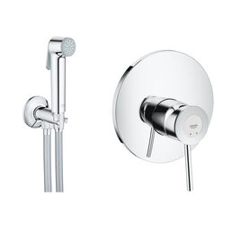 Готовый комплект для гигиенического душа GROHE BauClassic: встраиваемый смеситель, гигиенический набор, хром