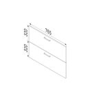 Комплект фасадов для тумбы AM.PM Force M9FFFF0802GM 33x76.5 см влагостойкая ЛДСП цвет серый 2 шт