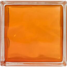Стеклоблок Богема Волна цвет ярко-оранжевый