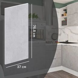 Фальшпанель для кухонного шкафа Берлин 37x76.8 см Delinia ID МДФ цвет серый
