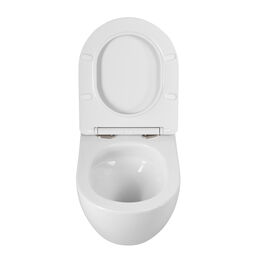 Унитаз подвесной BelBagno Amanda BB051CH-TOR-FC/SC безободковый, с крышкой микролифт, белый