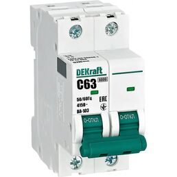 Автоматический выключатель Dekraft ВА-103 2P C63 А 6 кА 12295DEK