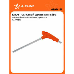Ключ Т-образный шестигранный с шаром 6мм пластиковая рукоятка ATAM141 AIRLINE