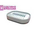 Мыльница для ванной Primanova Lenox настольная пластик белая (M-E32-01/1)