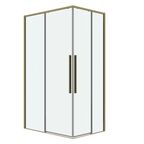 Душевой уголок Grossman Galaxy 100x80 300.K33.01.1080.32.00 без поддона, стекло прозрачное, профиль золото сатин