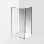 Боковая панель Kerama Marazzi Vetro 90х195 VE.90.FP.CR стекло прозрачное, профиль хром