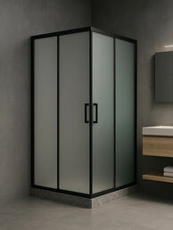 Душевой уголок Royal Bath 115х115 RB HPD-C-BL стекло матовое, профиль черный, без поддона