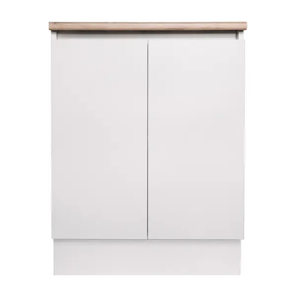 Кухонный шкаф напольный Миус 60x85x60 см ЛДСП цвет белый