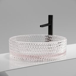 Раковина накладная Ceramica Nova Cristal 36 см CN6061 розовая