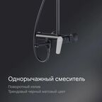 Душевая система AM.PM Drive F079U922 со смесителем 1 режим цвет черный матовый