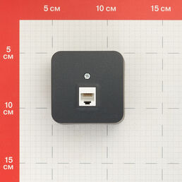 Розетка компьютерная Systeme Electric Blanca накладная антрацит RJ45 (BLNIA045006)