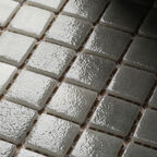 Мозаика Mir Mosaic Natural Steppa светло-серая стеклянная 315х315х5 мм глянцевая