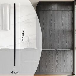 Кухонный карниз Канск 200x4 см KONSENSA ЛДСП цвет черный