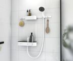 Душевой гарнитур Hansgrohe Wallstoris 105 3jet EcoSmart Activation 24250700 с термостатом и системой хранения, белый