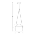 Светильник подвесной светодиодный Aurum FR5471PL-L12B 4 м² цвет серебристо-черный