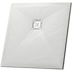 Душевой поддон RGW 100х100х3 см ST-0100W Белый, Квадрат Ø90 Каменный (16152010-01)