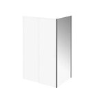 Боковая панель Kerama Marazzi Vetro 90х195 VE.90.FP.BLK.M стекло прозрачное, профиль матовый черный