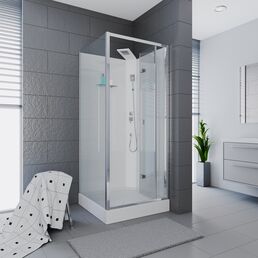 Душевая кабина Ceruttispa Bella Bella T 90x90 см, без крыши профиль хром