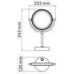 Зеркало с LED-подсветкой двухстороннее, стандартное и с 3-х кратным увеличением K-1005BLACK