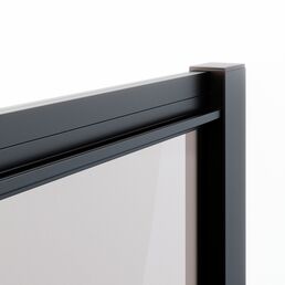 Душевая дверь Ambassador Forsa 110x200 см 17022217ABB стекло тонированное, профиль чёрный
