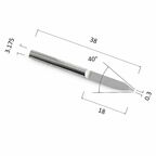 Гравер DJTOL AJ3.4003 прямой конусный (по дереву, композиту (АКП), пластику)
