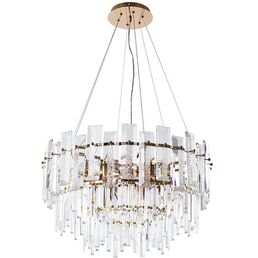 Подвесная люстра каскадная хрустальная Arte Lamp Nicoletta A1052SP-10GO