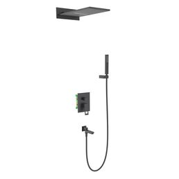 Встраиваемый душевой комплект с верхним душем Timo Briana SX-7119/03SM черный матовый