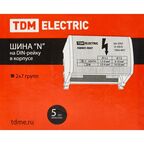 Шина N TDM Electric на DIN-рейку в корпусе 2x7групп