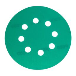 Диск шлифовальный Abraforce Green Film на плёночной основе 8 отверстий, 125 мм, Р500 181299