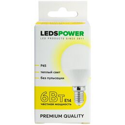 Лампочка светодиодная E14 8Вт 4000K LEDS POWER 006741 LEDS Power