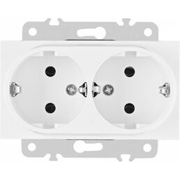 Розетка двойная с заземлением Arte Milano am-203 203.40-2.white
