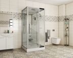 Душевая кабина Niagara Luxe 100x90 NG-7714W поддон низкий, стекло прозрачное, профиль серебро