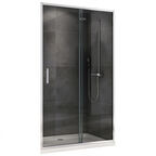 Душевая дверь в нишу Abber Schwarzer Diamant 100x190 AG301005 стекло прозрачное, профиль хром