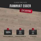 Ламинат Egger Classic Pro 10/33 Дуб Муром серый EPL138