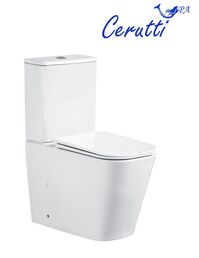 Унитаз-компакт Ceruttispa Manlio CT10618 безободковый, сиденье микролифт, белый