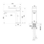 Смеситель Oliveeka 139003 никель матовый