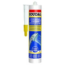 Герметик Soudal кухни ванные, санитарный 280 мл. белый 1 шт.