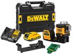 Аккумуляторный лазерный нивелир DEWALT DCE089D1G18, 12/18 В, зеленый луч, 30 м, с АКБ 2 Ач и ЗУ, в кейсе TSTAK (DCE089D1G18-QW)