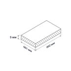 Листовая панель ПВХ Мрамор коричневый 902x601x0.5 мм 0.54 м²
