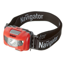 Фонарь налобный Navigator светодиодный 1 LED 3 Вт аккумуляторный Li-Pol 600 мАч пластик (140374)