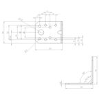 Угол крепежный усиленный KUU 70x70x55x1.8