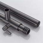 Душевая стойка Shevanik S8936T с изливом, оружейная сталь