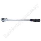 KING TONY Трещотка 1/2", 375 мм, 32 зубца, флажковая с кнопкой 4762-15G