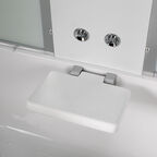 Душевой бокс DTO EM ЕМ4517 LED 170х85 с гидромассажем, стекло матовое, профиль хром