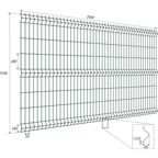 3D панель для забора Grand Line Light h.1.53 x L.2.5 RAL 6005 зелёный