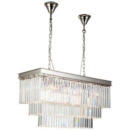 Подвесная каскадная люстра хрустальная 6119-800 NICKEL iLamp Triumph NIC
